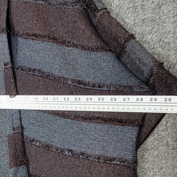 IC by Connie K Jacket Womens S Brown Striped Asymmetrical Open Front Cardigan - Picture 6 of 11